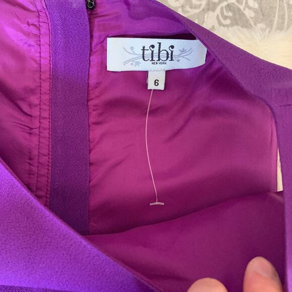 5/$25 Tibi Purple Asymmetrical Sheath Dress - Picture 7 of 10